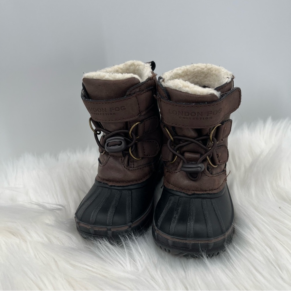 London Fog Collection Boots Size 5 Toddler Brown Cold Weather Winter Shoes